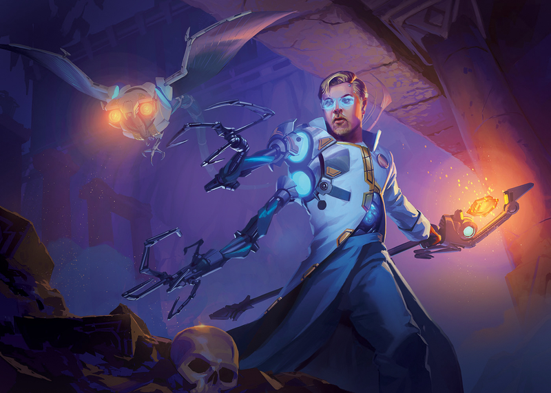 Brad Andres is a senior card game developer. This artwork is from KeyForge.